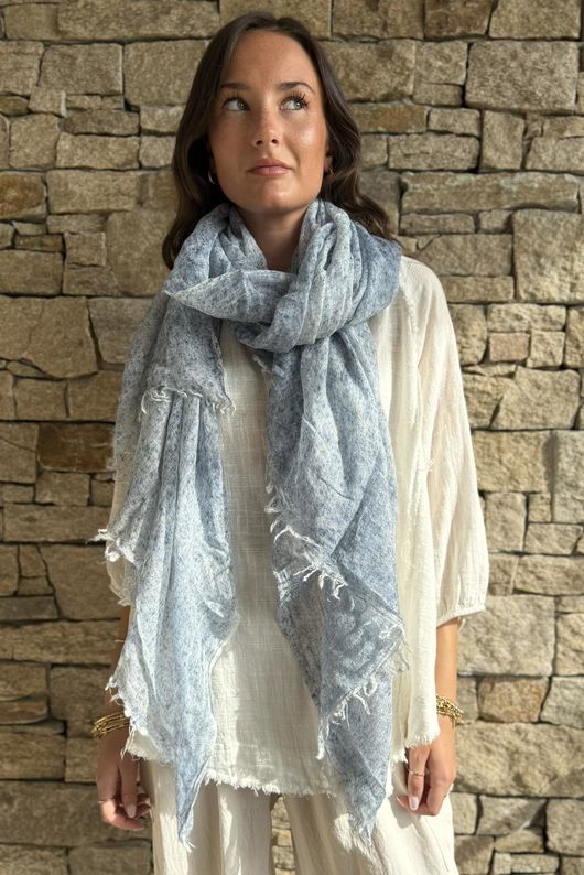 Speckled Rustic Scarf Denim /30=